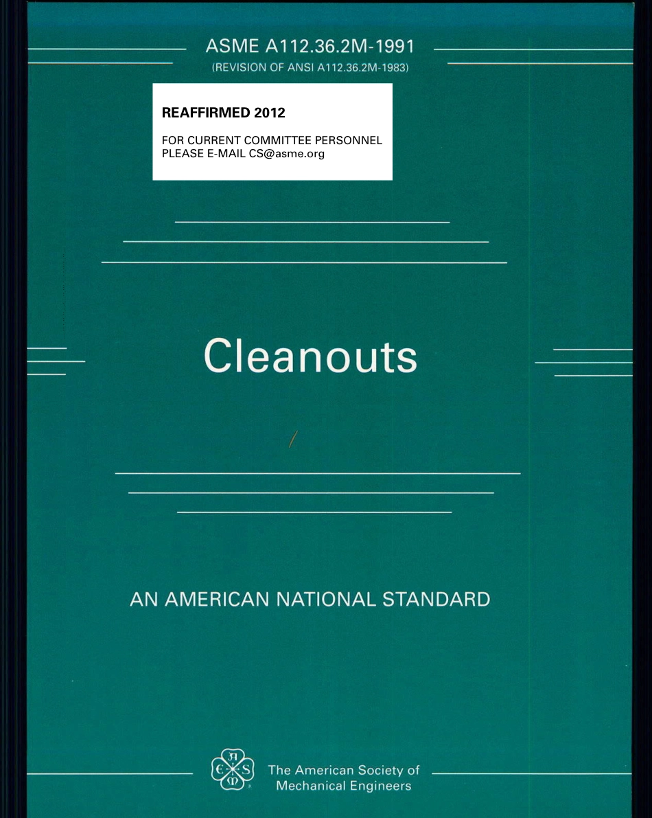 ASME A112.36.2M-1991(R2012).PDF_第1页