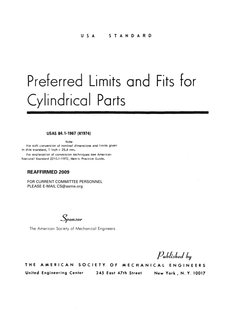 ASME B4.1 1967  (R 1994)(R 2004)(R 2009).pdf_第1页
