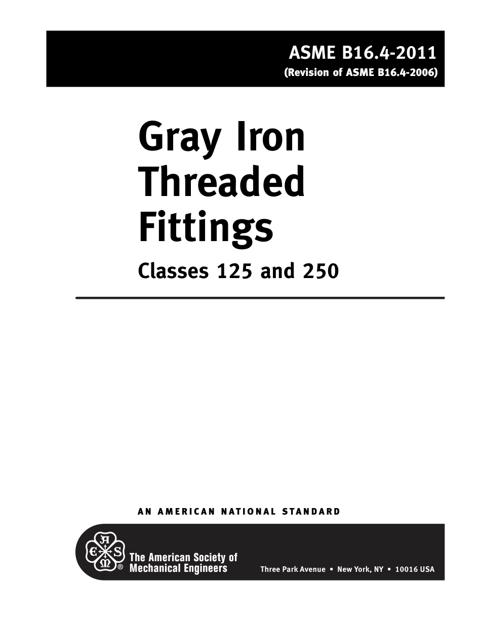 ASME B16.4 -2011 GRAY IRON THREADED FITTINGS CLASS 125 AND 250.pdf_第3页