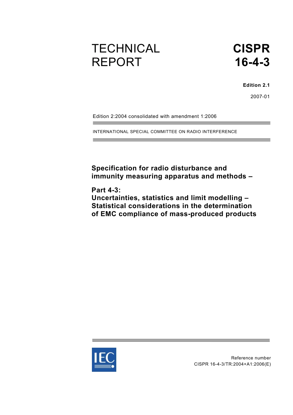 CISPR TR 16-4-3-2007.pdf_第1页