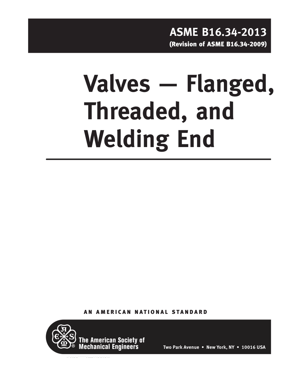 ASME B16.34-2013 VALVE - FLANGED, THREADED AND WELDING END.pdf_第3页