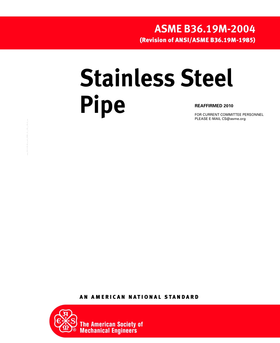 ASME B36.19M-2004(R2010）.PDF_第1页