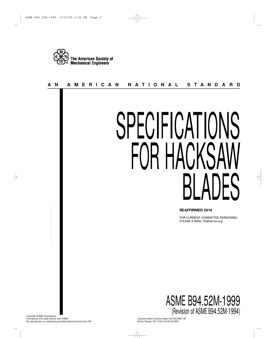 ASME B94.52M-1999(R2010).PDF_第1页