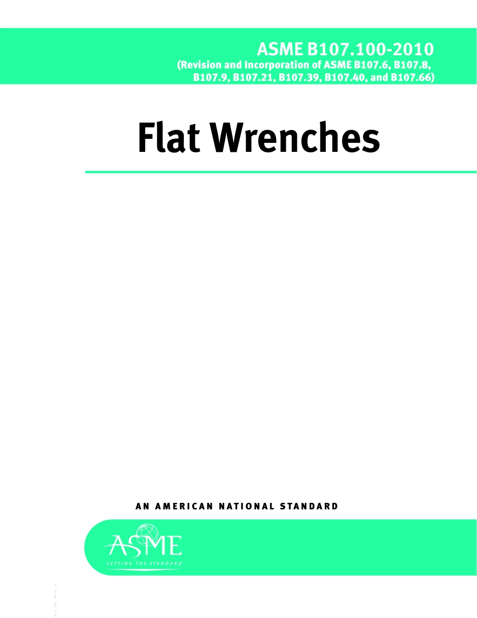 ASME B107.100-2010 FLAT WRENCHES.pdf_第1页