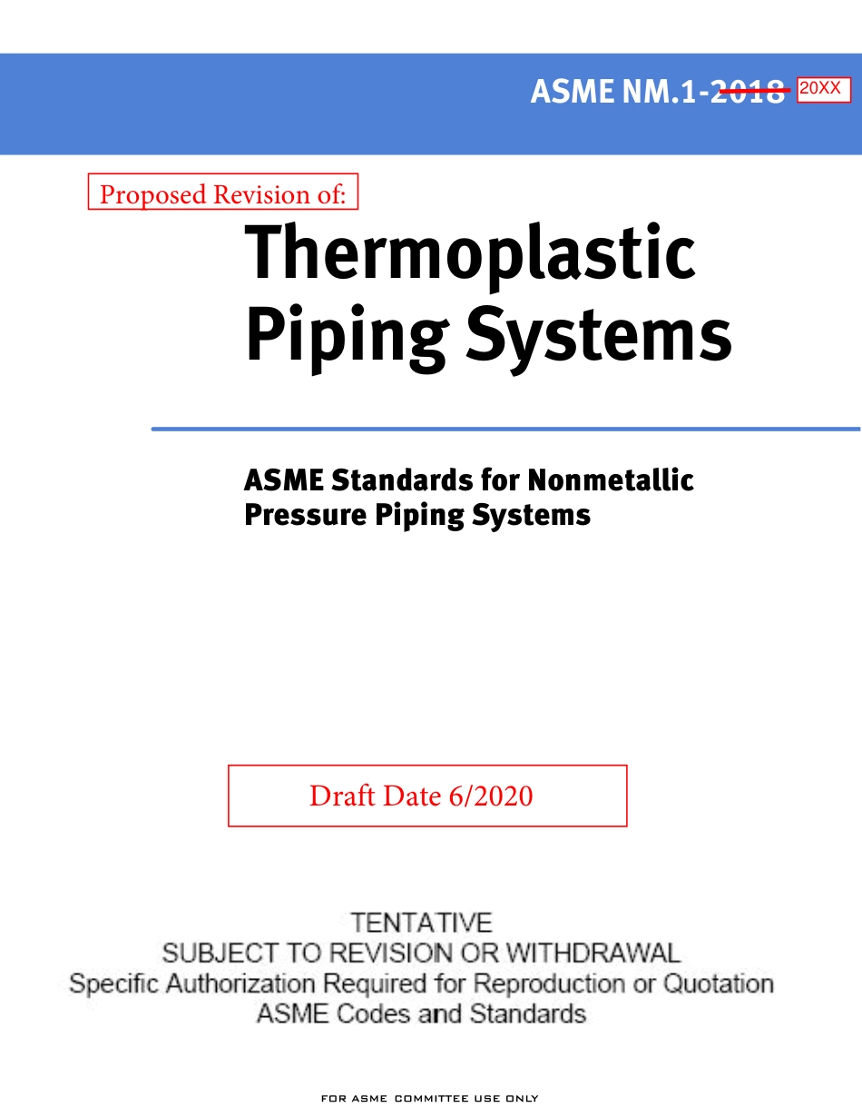 ASME NM1-2020 Thermoplastic Piping Systems - DRAFT.pdf_第1页