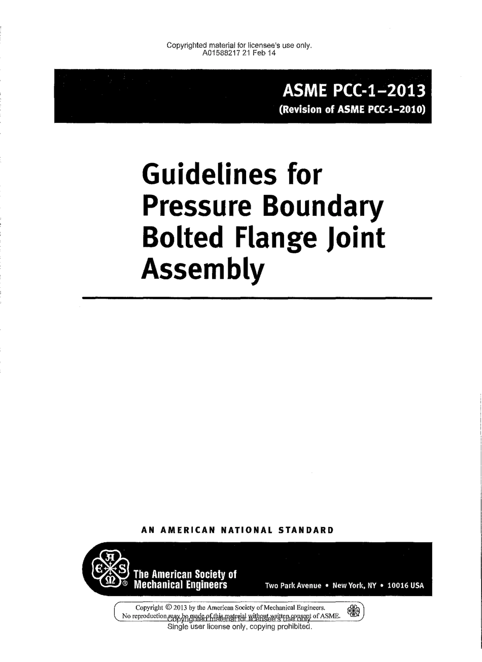 ASME PCC1-2013 Guidelines for Pressure Boundary Bolted Flange Joint Assembly.PDF_第3页