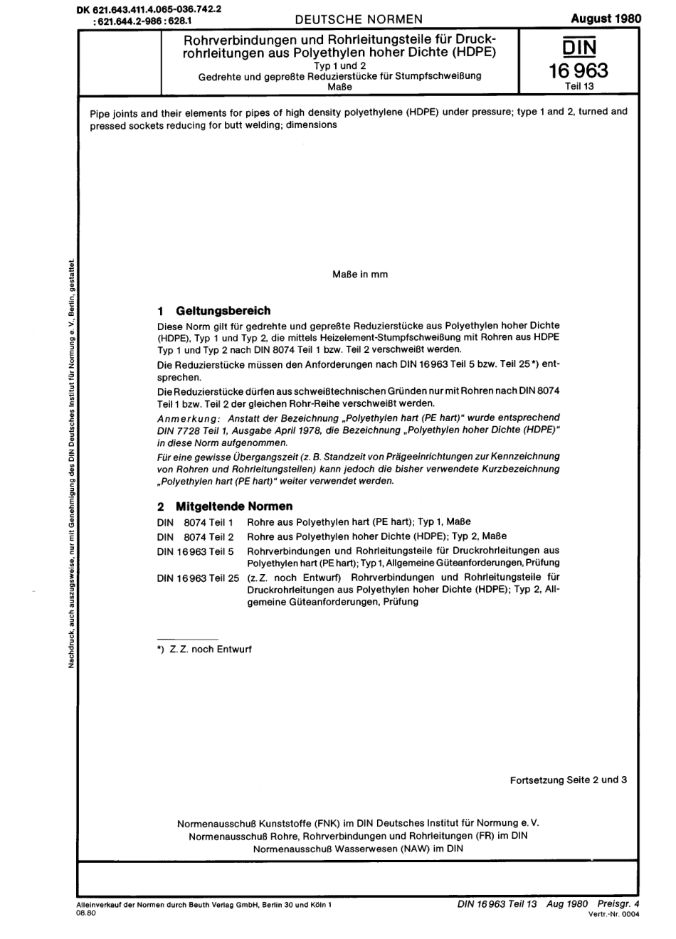 DIN 16963-13 1980-08.pdf_第1页