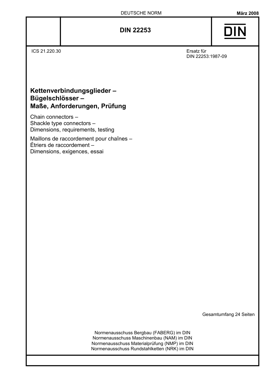 DIN 22253__2008-03.pdf_第1页