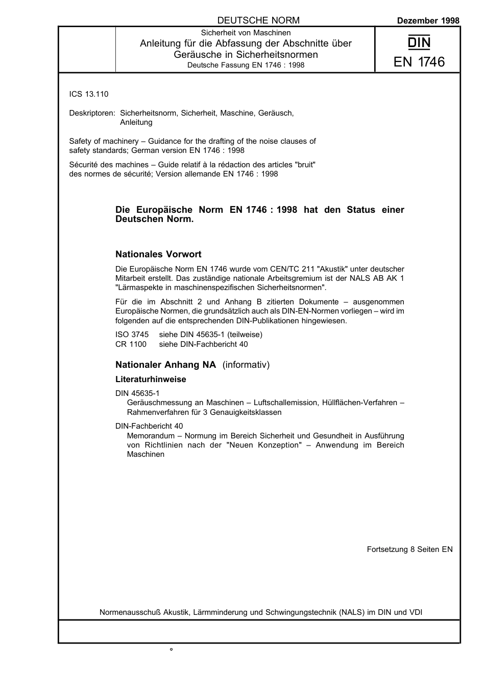 DIN EN 1746 1998-12.pdf_第1页