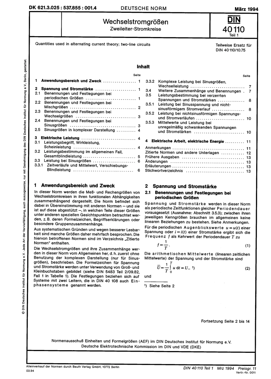 DIN 40110-1 1994-03.pdf_第1页