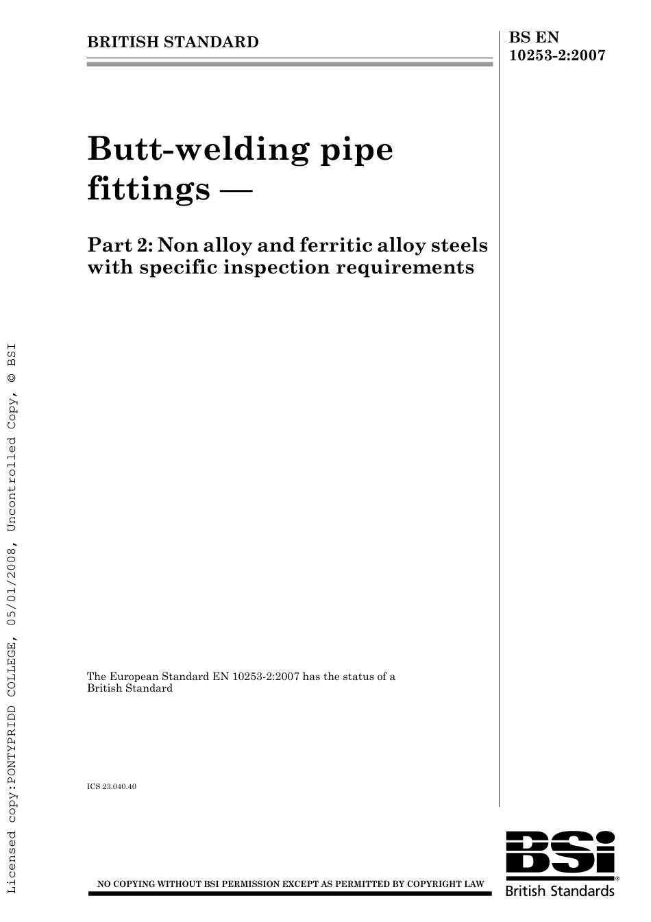 BS EN 10253-2-2007.pdf_第1页