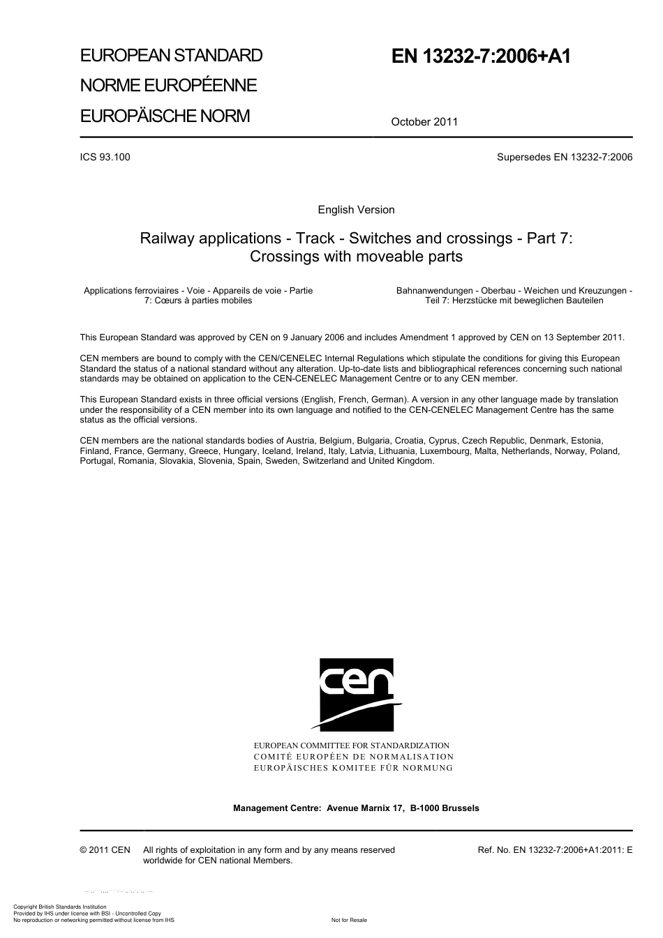 BS EN 13232-7 2006   A1 2011.pdf_第3页