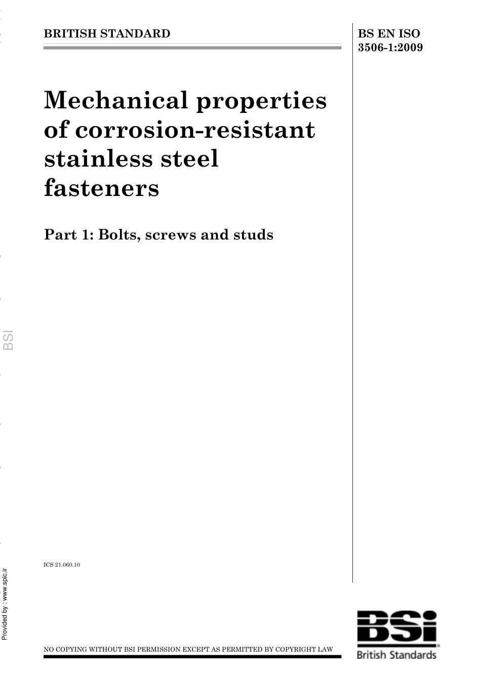 BS EN ISO 3506-1 2009.pdf_第1页