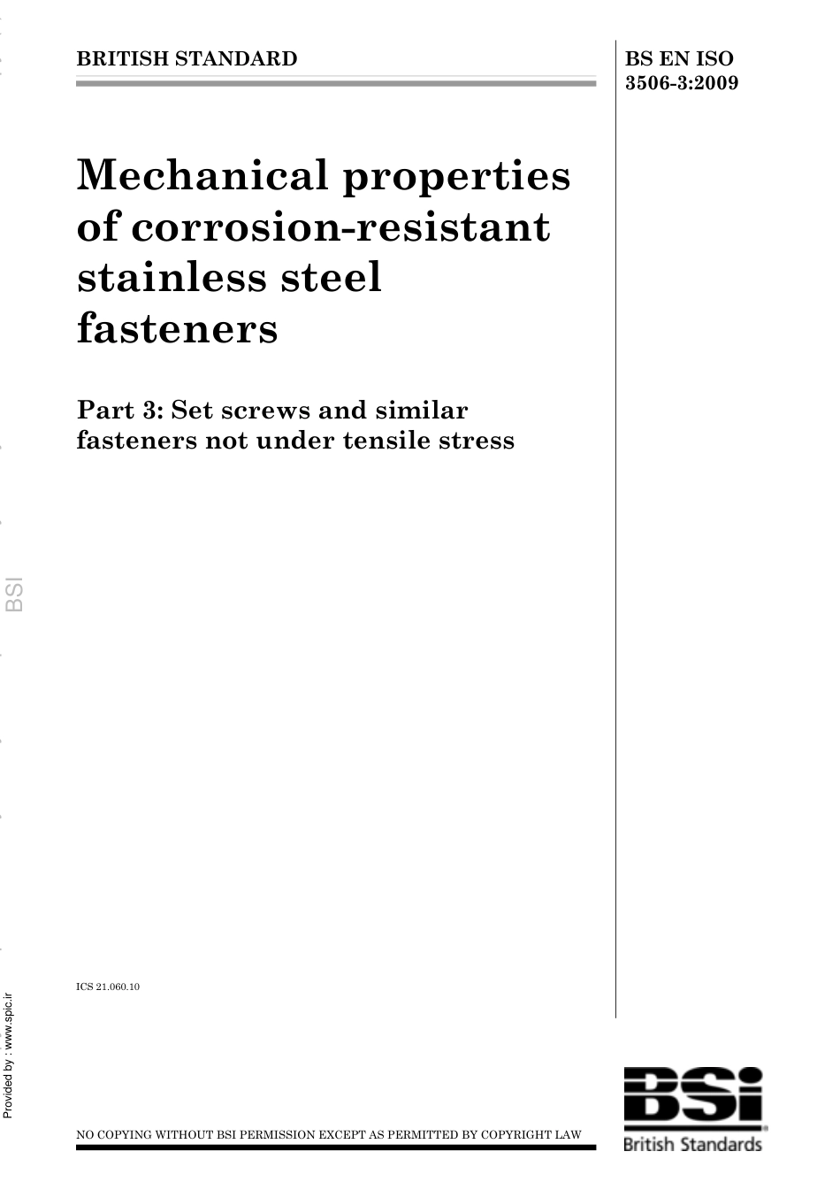 BS EN ISO 3506-3 2009.pdf_第1页