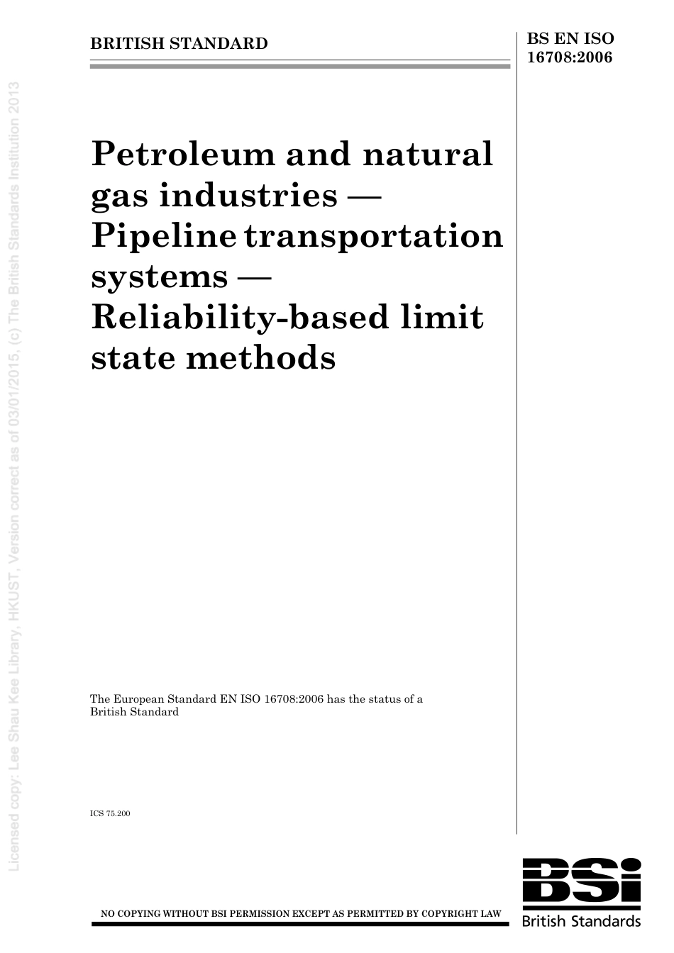 BS EN ISO 16708 2006.pdf_第1页