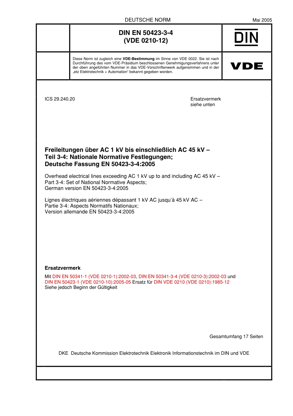 VDE 0210-12 DIN EN 50423-3-4 2005-05.pdf_第1页