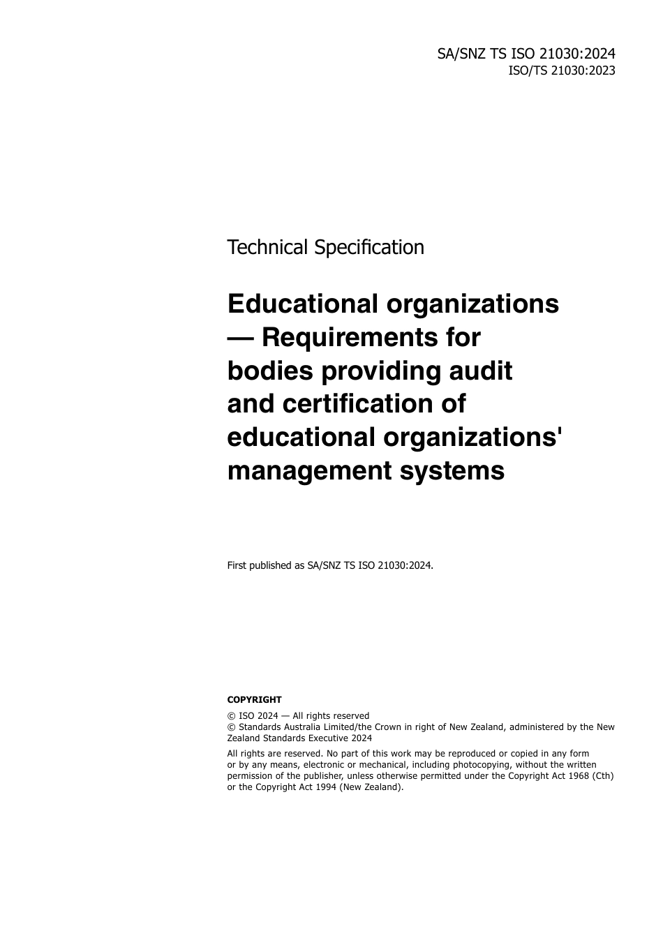 SA SNZ TS ISO 21030-2024.pdf_第3页