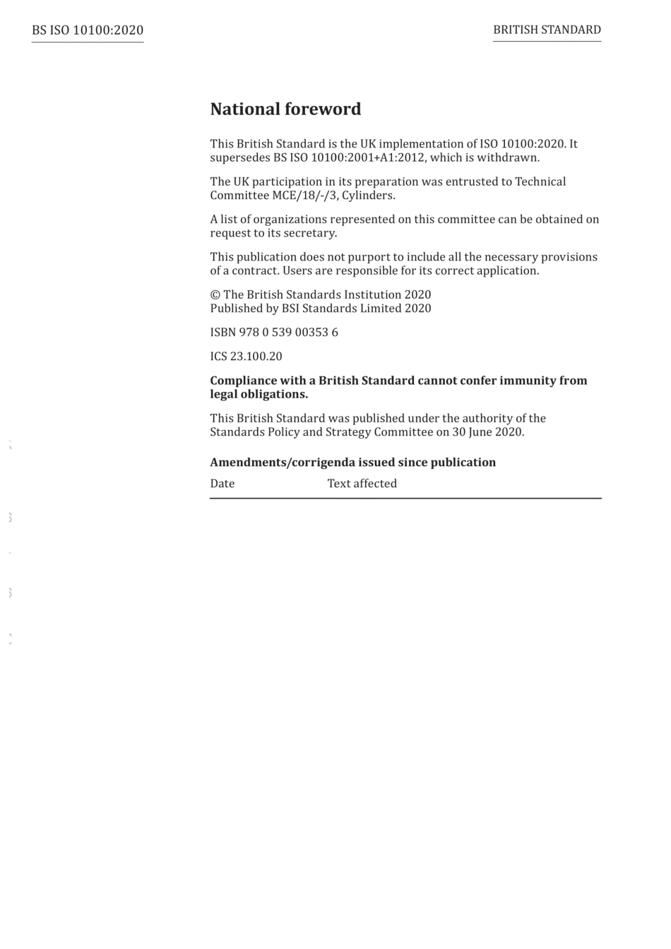 BS ISO 10100-2020 Hydraulic fluid power. Cylinders. Acceptance tests.pdf_第2页