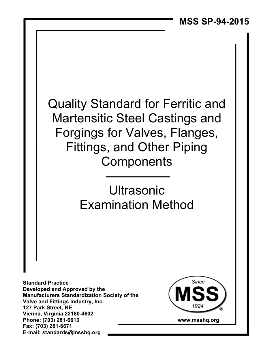 MSS_SP_94_2015_Quality_Standard_for_Ferritic_and_Martensitic_Steel.pdf_第1页