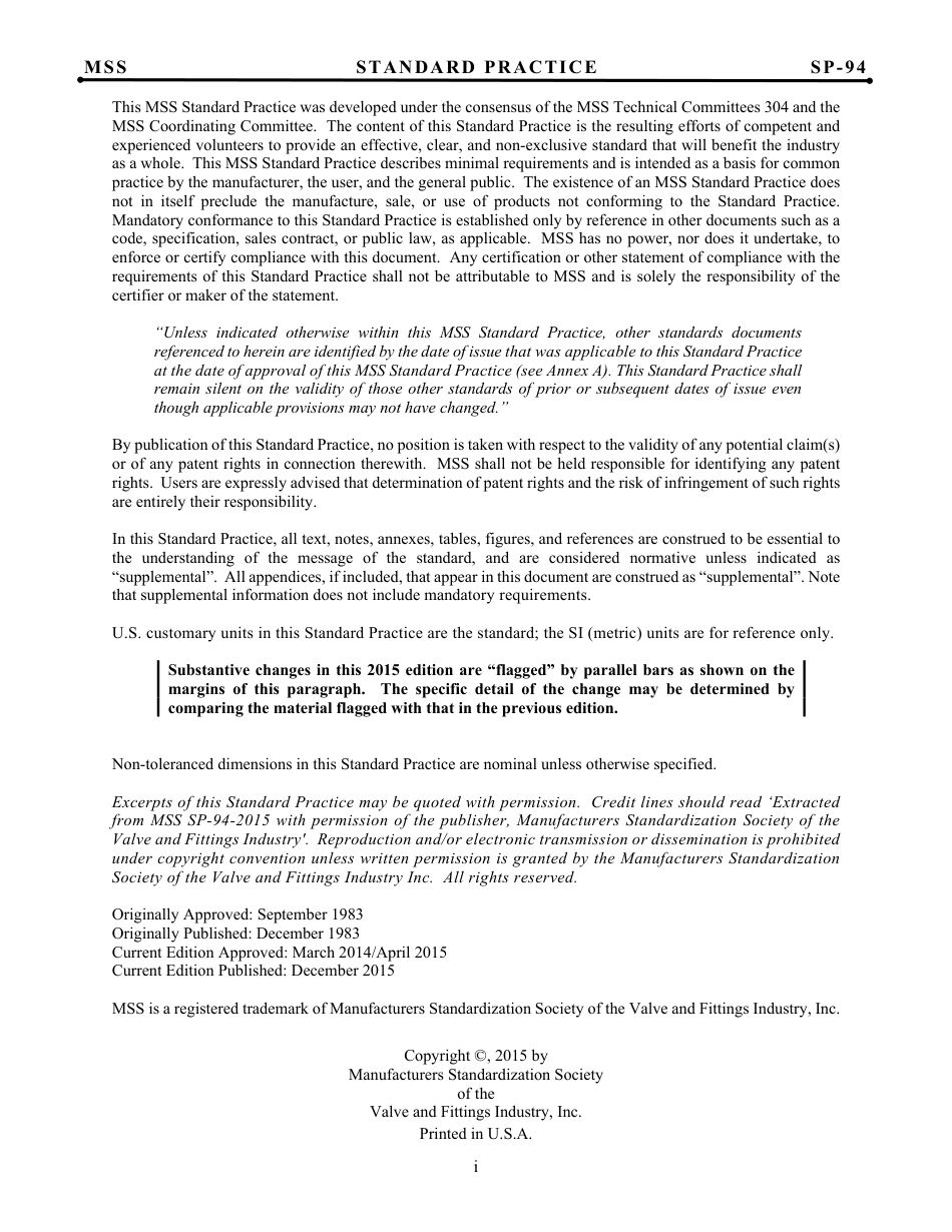 MSS_SP_94_2015_Quality_Standard_for_Ferritic_and_Martensitic_Steel.pdf_第2页