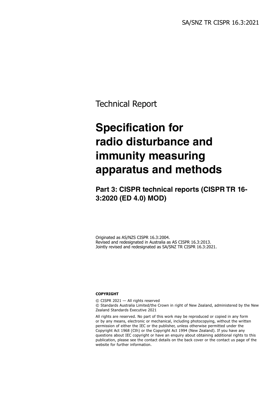 SA SNZ TR CISPR 16.3-2021.pdf_第3页