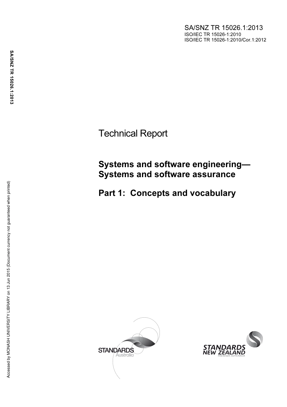 SA SNZ TR 15026.1-2013.pdf_第1页