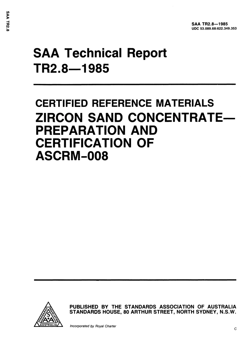 SAA TR 2.8-1985 scan.pdf_第1页
