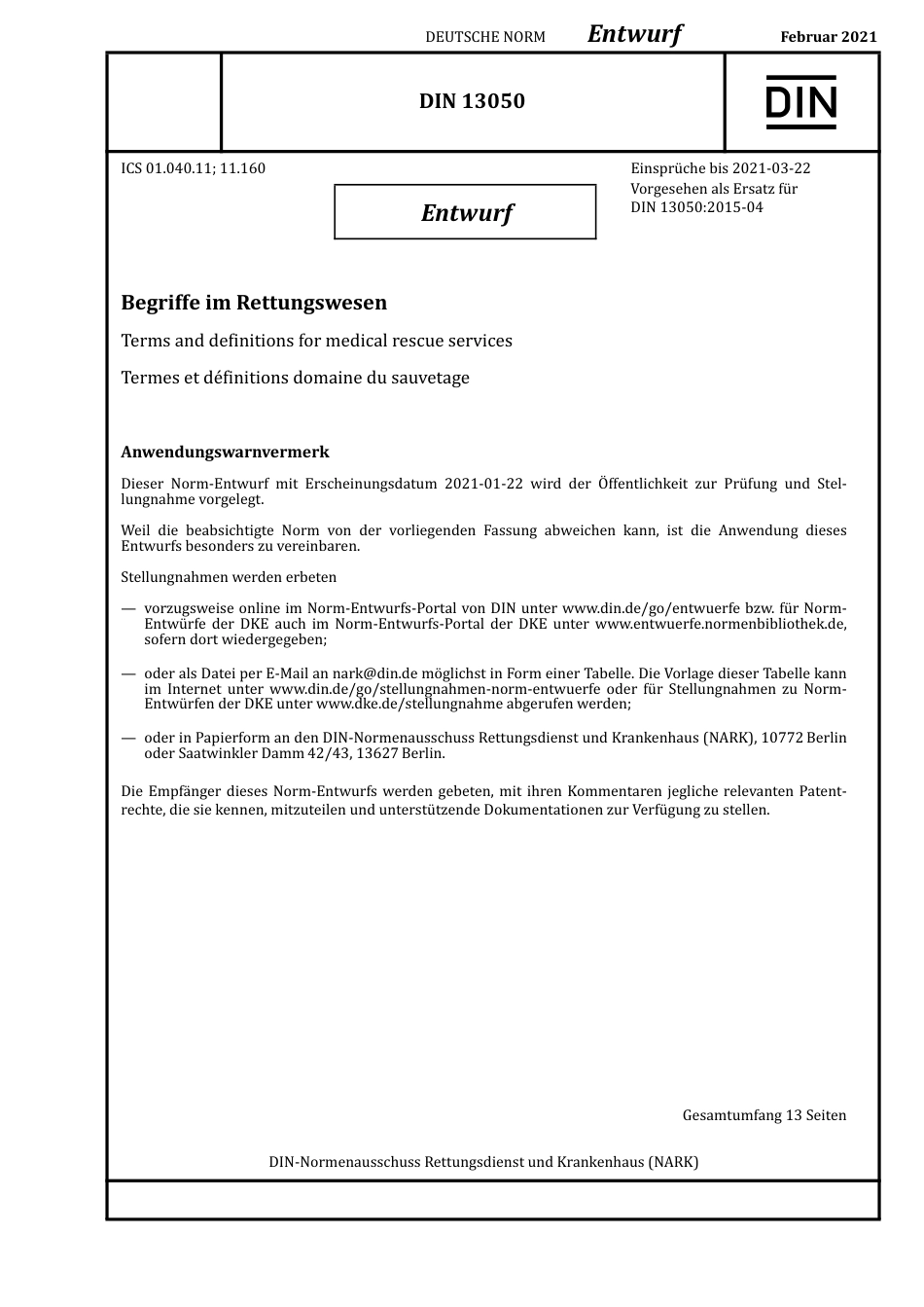 DIN_13050_E__2021-02.pdf_第1页