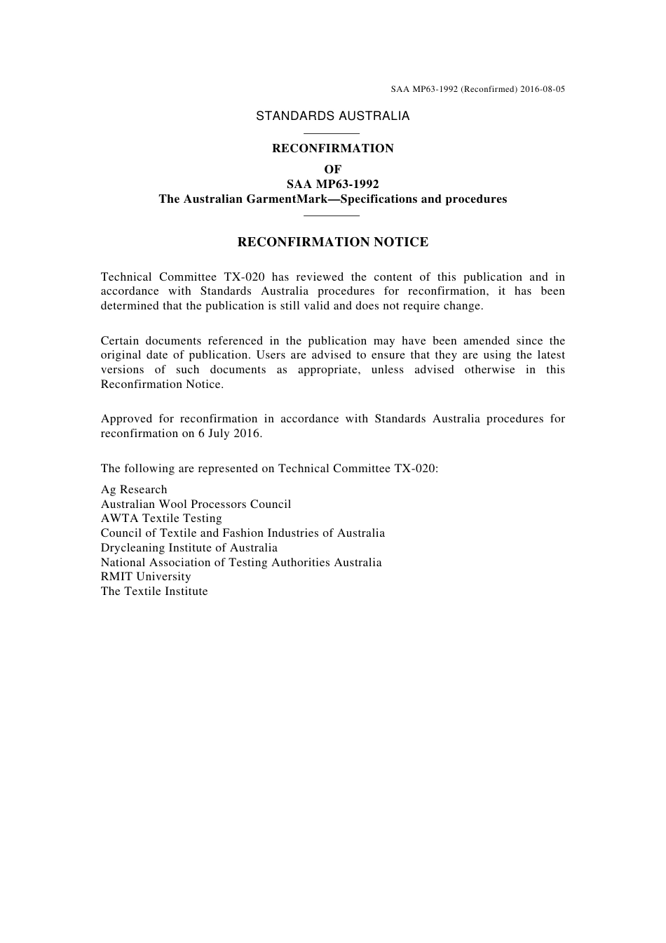 SAA MP 63-1992 (2016).pdf_第1页