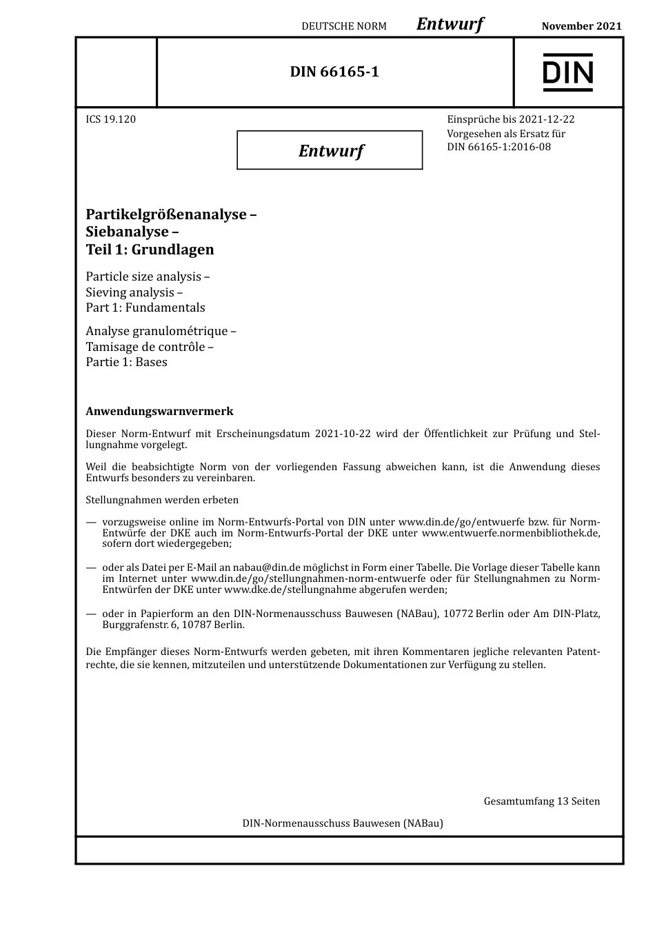 DIN_66165-1_E__2021-11.pdf_第1页