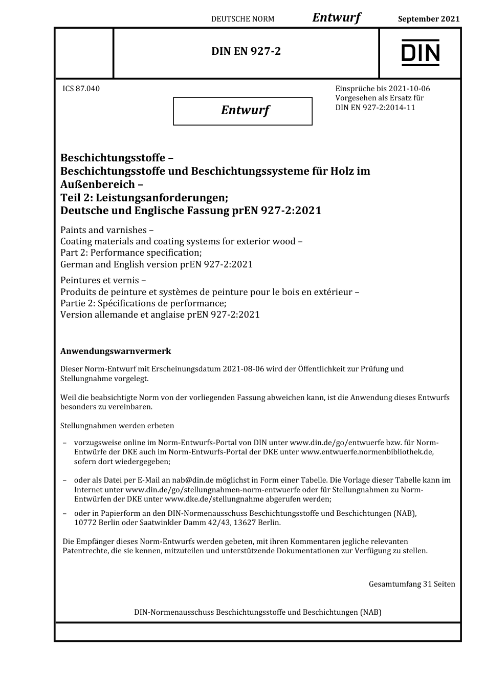 DIN_EN_927-2_E__2021-09.pdf_第1页