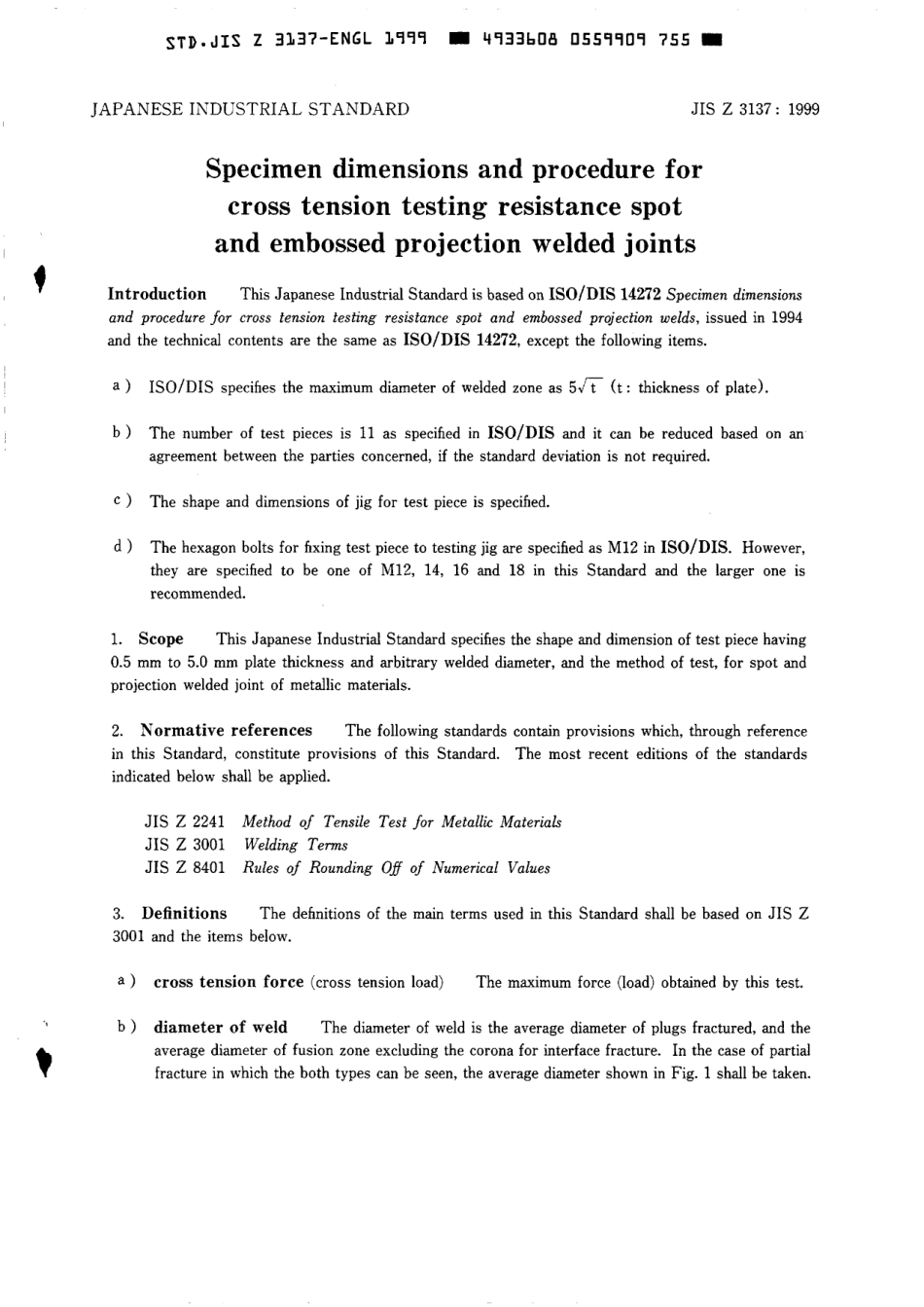 JIS Z 3137-1999 scan.pdf_第3页