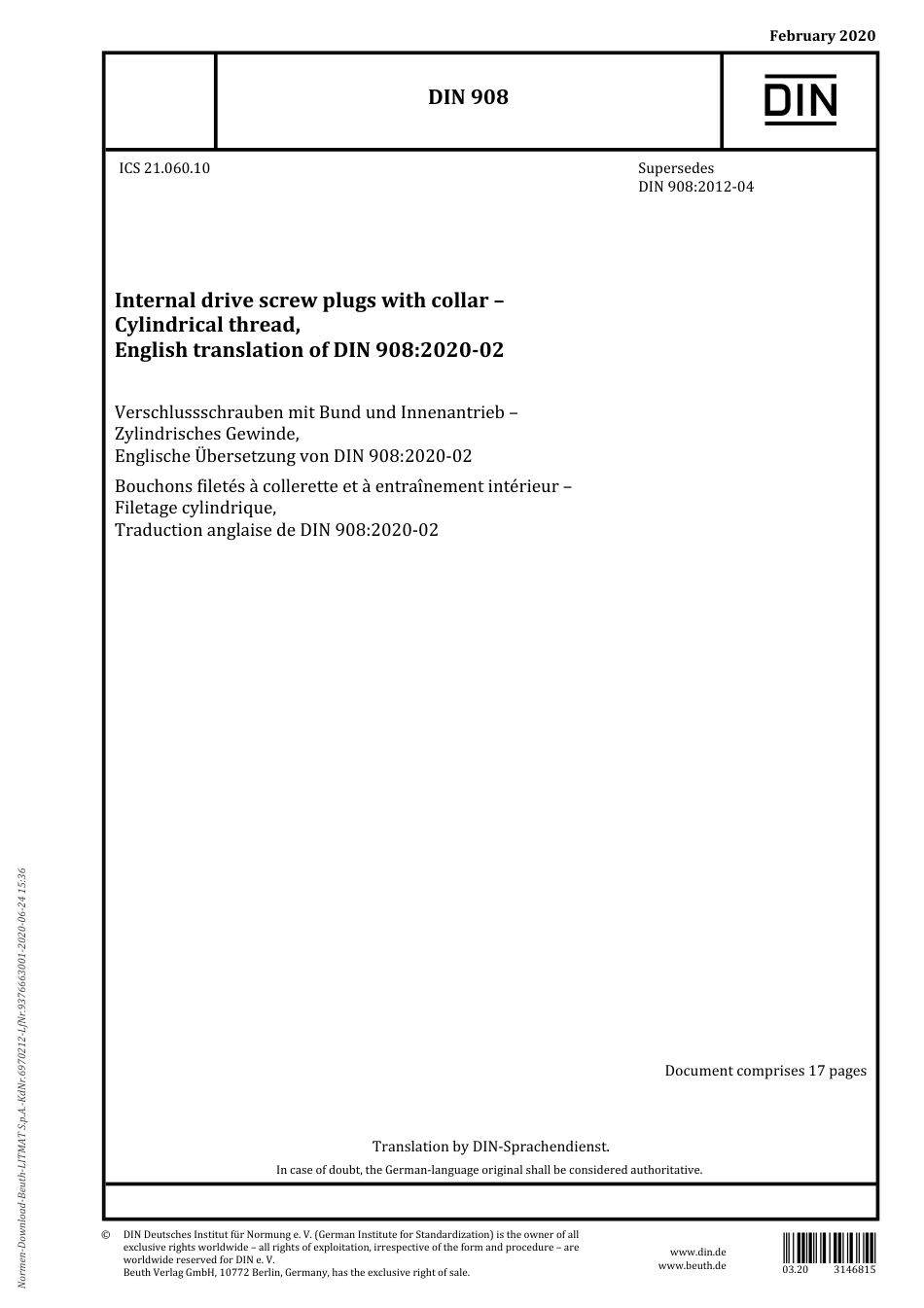 DIN 908_2020.pdf_第1页