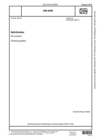 DIN 6450：2012 Pin punches.PDF