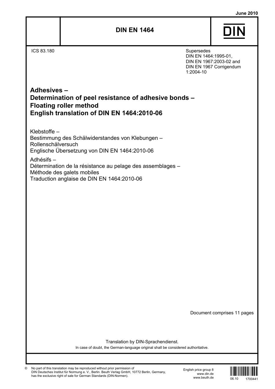 DIN EN 1464-2010 ENG.pdf_第1页