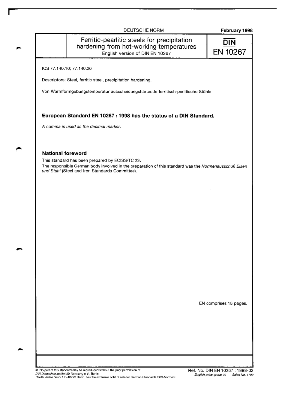 DIN EN 10267 - 1998e.pdf_第1页