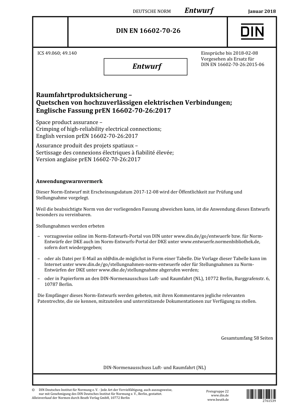 DIN EN 16602-70-26 E 2018-01.pdf_第1页