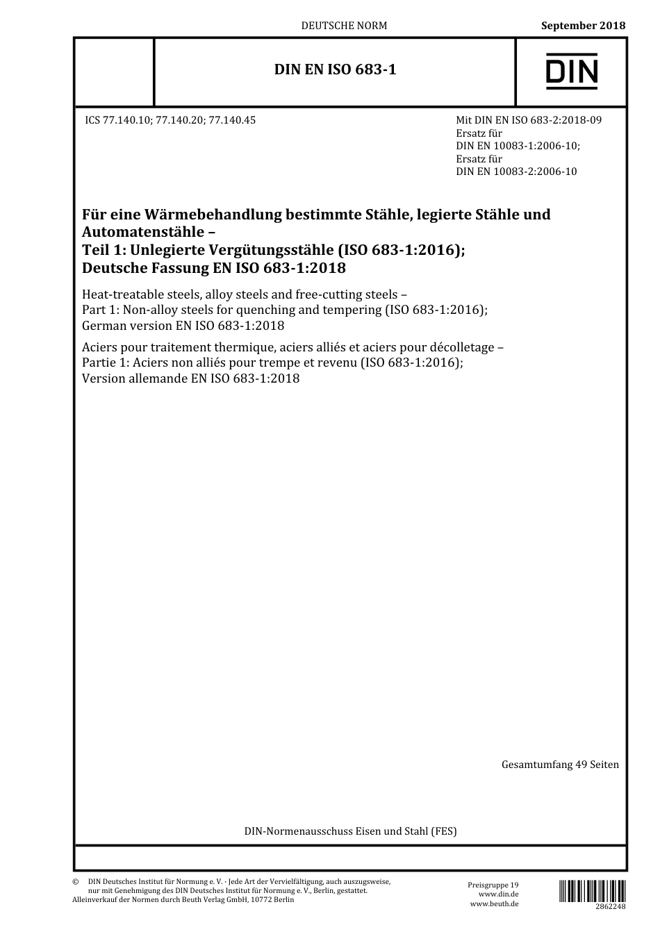 DIN EN ISO 683-1 2018-09.pdf_第1页