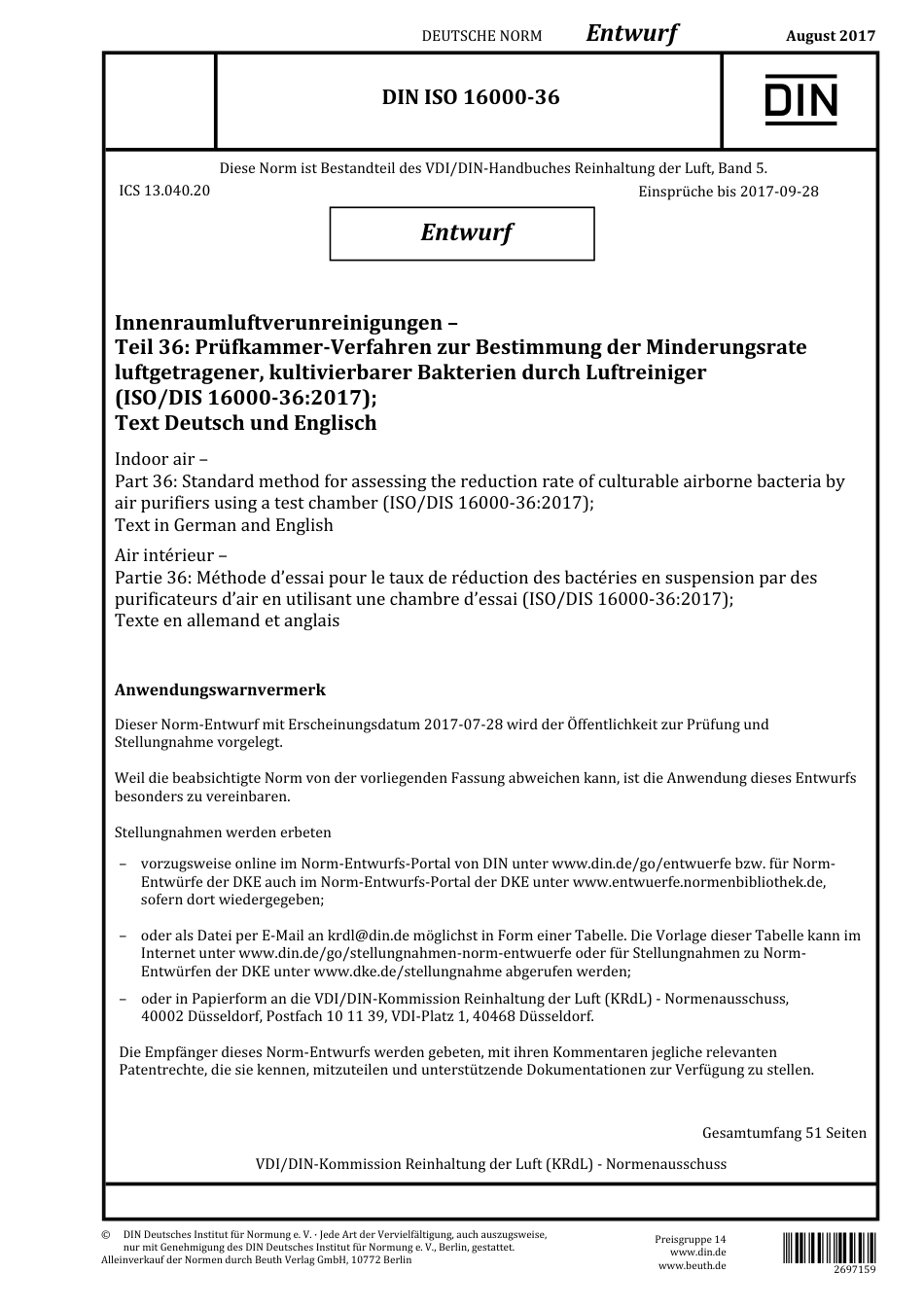 DIN ISO 16000-36 E 2017-08.pdf_第1页