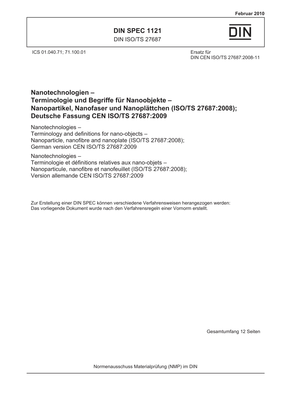 DIN ISO TS 27687-2010.pdf_第1页