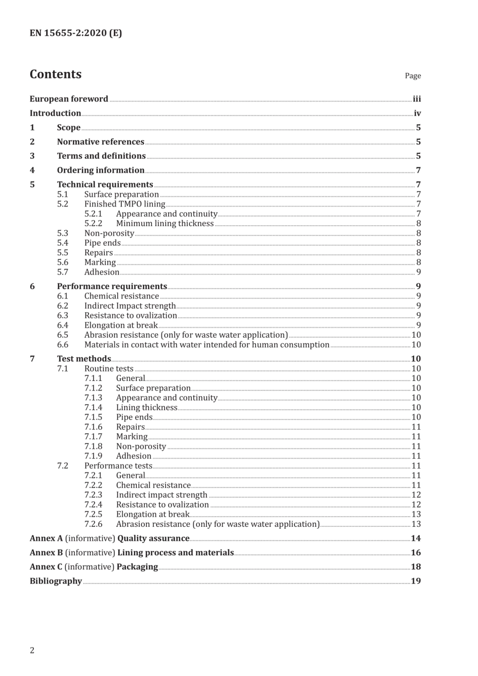 EN 15655-2-2020 球墨铸铁管、管件和附件球墨铸铁管和管件有机衬里的要求和试验方法 第2部分：热塑性酸改性聚烯烃（TMPO）衬里.pdf_第2页