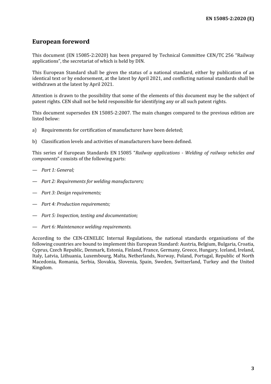 EN 15085-2-2020 铁路应用.铁路车辆和部件的焊接.第2部分：焊接制造商的要求.pdf_第3页
