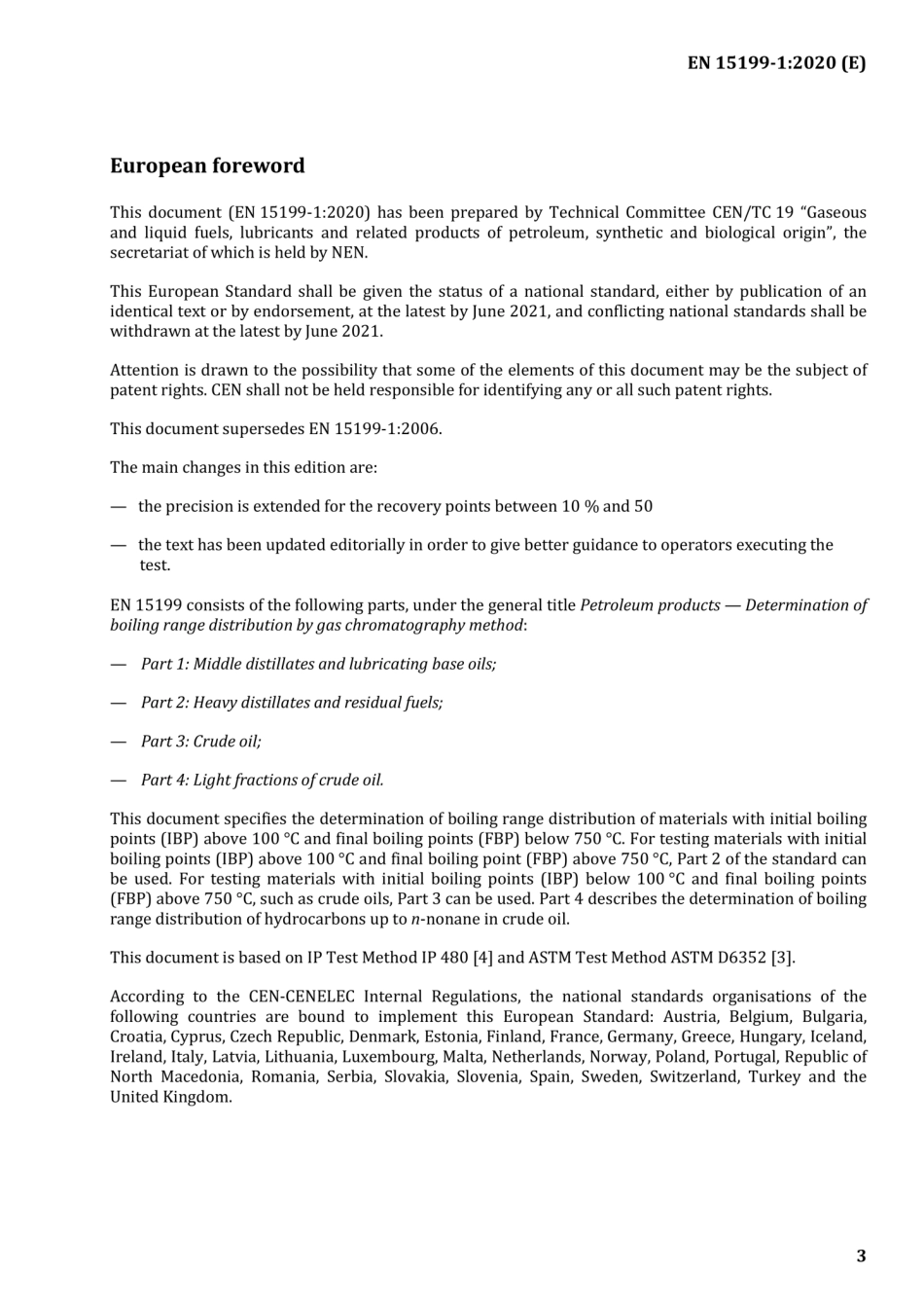 EN 15199-1-2020 石油产品.用气相色谱法测定沸点分布.第1部分：中间馏分油和润滑基础油.pdf_第3页