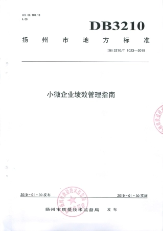 【地方标准】DB3210∕T 1023-2019 小微企业绩效管理指南.pdf