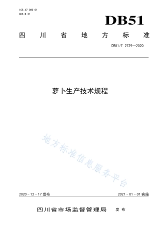 DB51T 2729-2020 萝卜生产技术规程.pdf