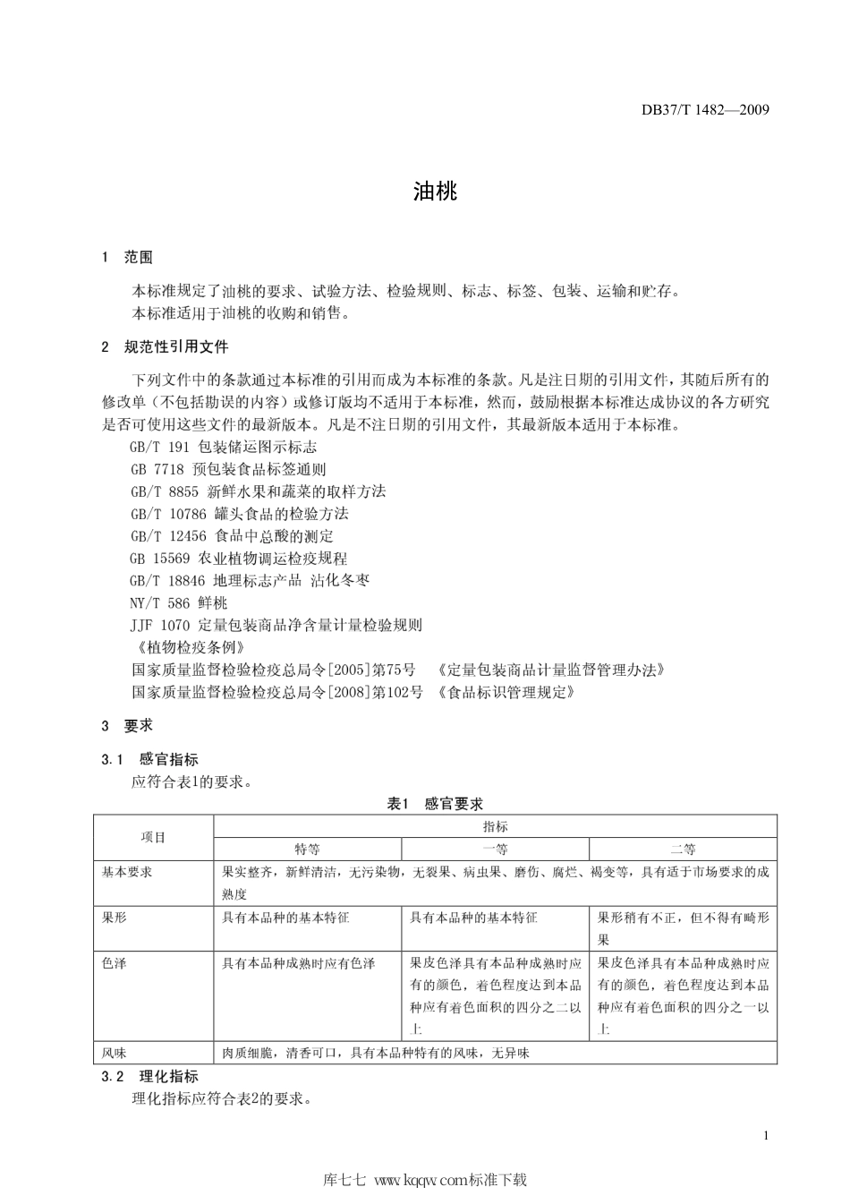 【地方标准】DB37∕T 1482-2009 油桃.pdf_第3页