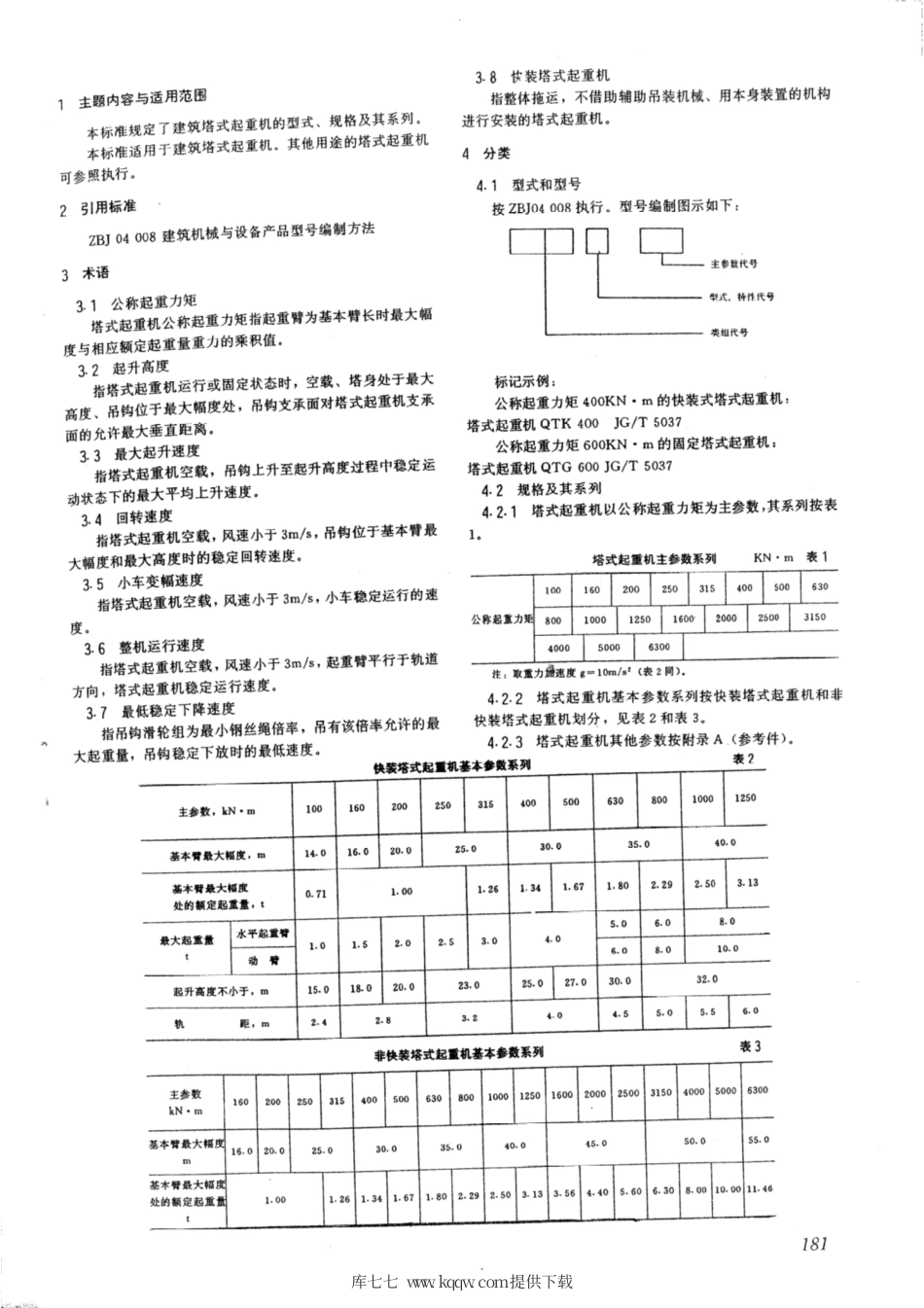 JG∕T 5037-1993 塔式起重机分类.pdf_第2页