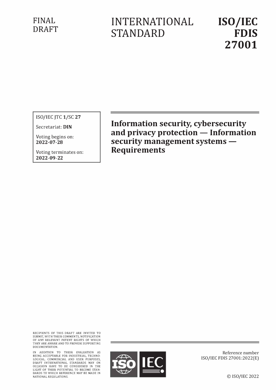 ISO IEC FDIS 27001-2022.pdf_第1页
