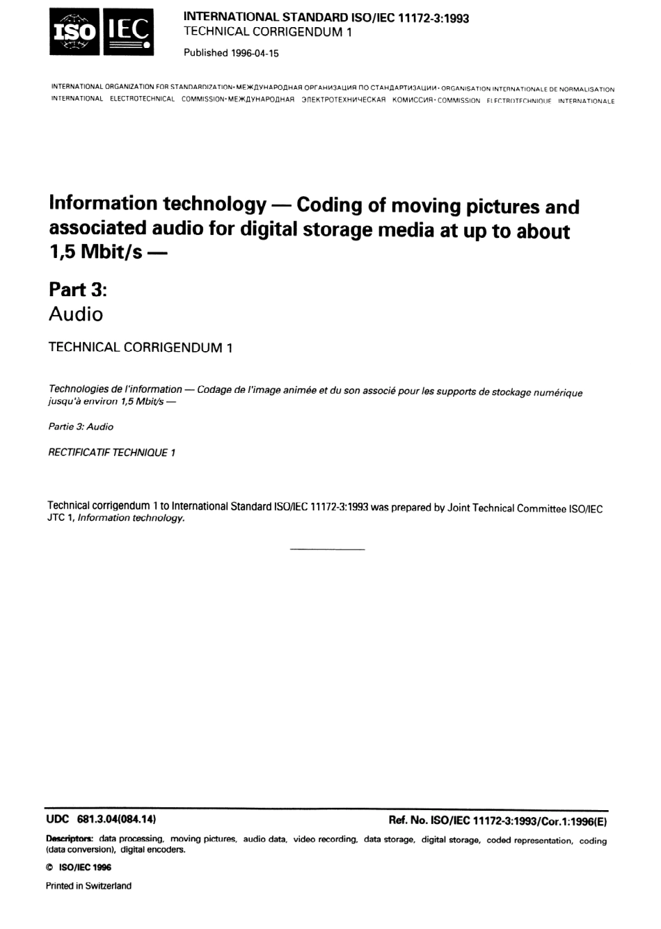 ISO IEC 11172-3-1993 cor1-1996 (only) scan.pdf_第1页