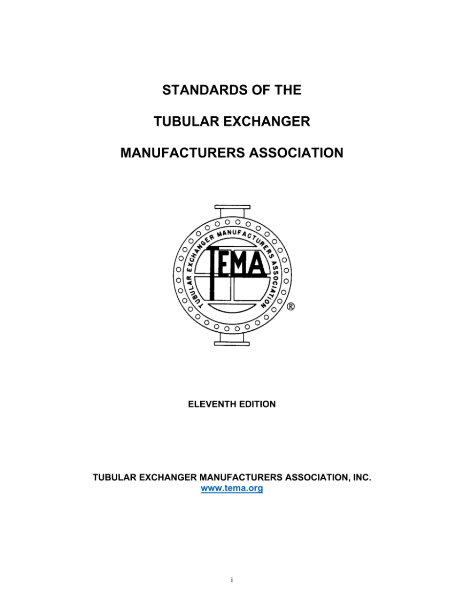 TEMA 11th Edition 2023 Standards of the Tubular Exchanger Manufacturers.pdf_第1页